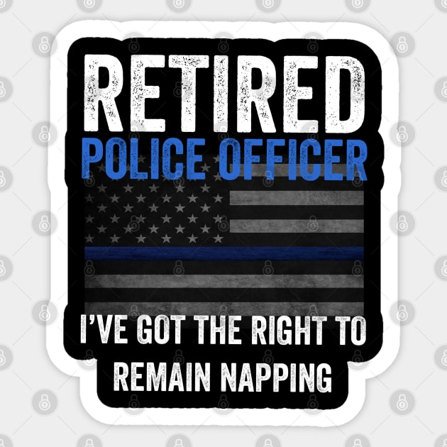 RETIRED POLICE OFFICER Sticker by DB Teez and More